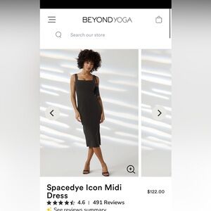 Beyond Yoga Black Midi Dress